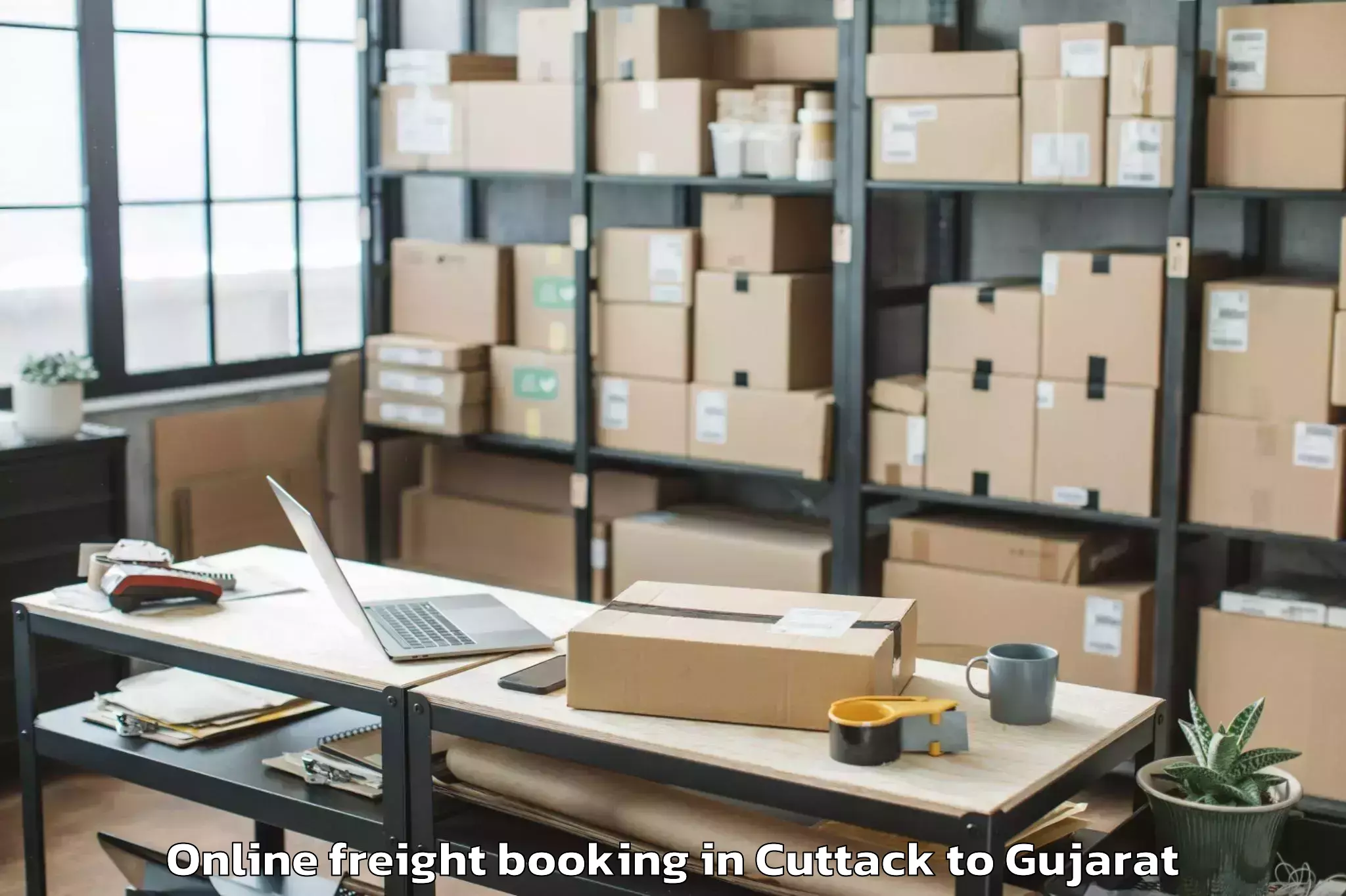 Top Cuttack to Vaghodia Online Freight Booking Available